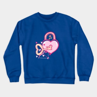 Heart Shaped Lock And Key Crewneck Sweatshirt